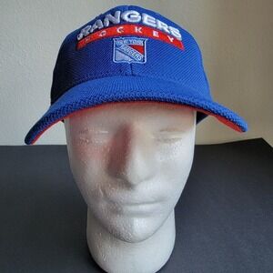 EUC New York Rangers Adidas Size Small Medium‎ Baseball Hat Cap Blue Fitmax